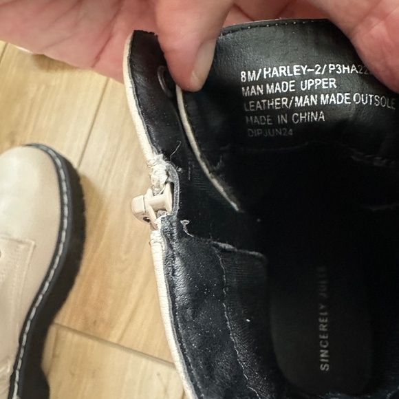 Cream Ivory combat boots by Sincerely Jules - 8 - Picture 7 of 7